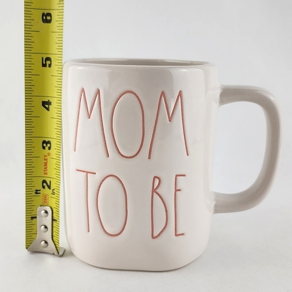⭐️2/ $50⭐️ Rae Dunn Artisan Collection White Mug Coffee Pink Letters  MOM TO BE - Picture 9 of 12